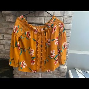 Floral off the shoulder top